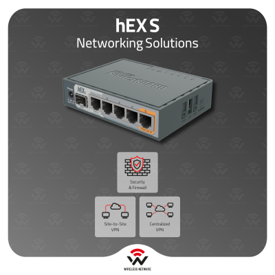 MikroTik hEX S | Gigabit Ethernet Router with SFP and PoE Output