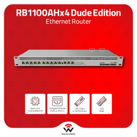 MikroTik RB1100AHx4 Dude Edition | 13-Port Router with M.2 Storage