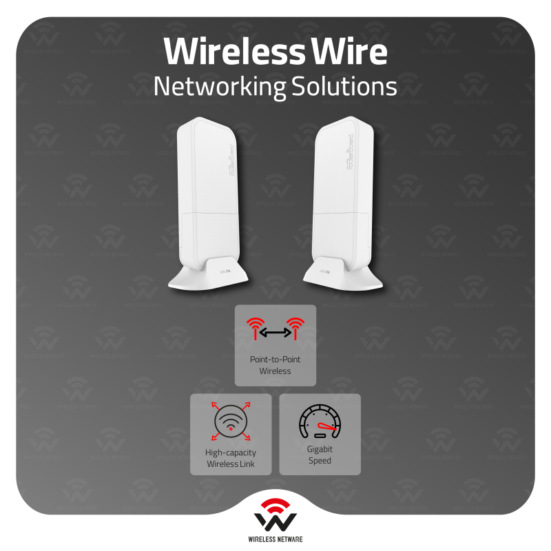 MikroTik Wireless Wire 60GHz 1Gbps Full Duplex PtP Kit IC Certified