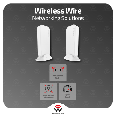 MikroTik Wireless Wire 60GHz 1Gbps Full Duplex PtP Kit IC Certified