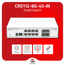 CRS112-8G-4S-IN: 8-Port Gigabit Ethernet Switch with 4 SFP Cages