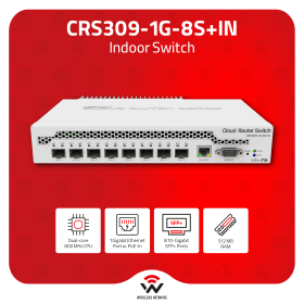 CRS309-1G-8S+IN MikroTik CRS309-1G-8S+IN | Compact Switch with 8x 10G SFP+ Ports