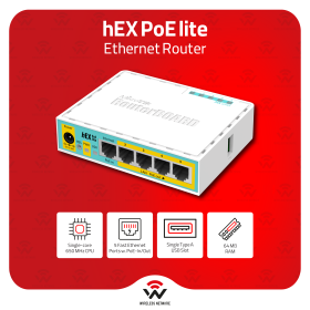 hEX PoE lite MikroTik hEX PoE lite | 5-Port Ethernet Router with PoE Output