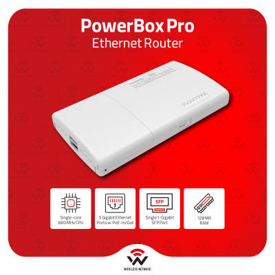 MikroTik PowerBox Pro | Outdoor Gigabit Router with PoE and SFP