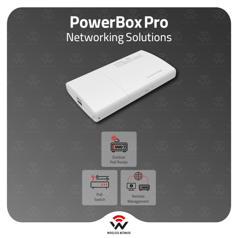 MikroTik RB960PGS-PB PowerBox Pro 5-Port GbE 4x PoE-Out SFP Outdoor