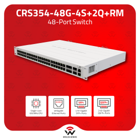 CRS354-48G-4S+2Q+RM MikroTik CRS354-48G-4S+2Q+RM | 48-Port Switch with 10G & 40G Connectiv