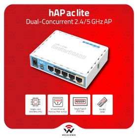 hAP ac lite hAP ac lite: Dual-Band AP with 5 Ports, PoE-Out & USB