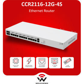 CCR2116-12G-4S+ MikroTik CCR2116-12G-4S+ | 16-Core Router with 10G SFP+ and Layer 3HW+