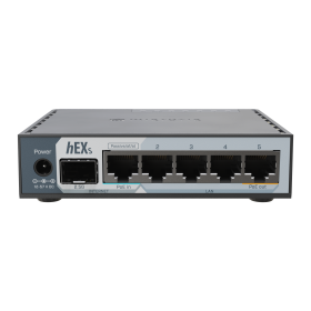 hEX S (E60iUGS) MikroTik hEX S – Gigabit Router with 2.5G SFP, PoE, USB & RouterOS