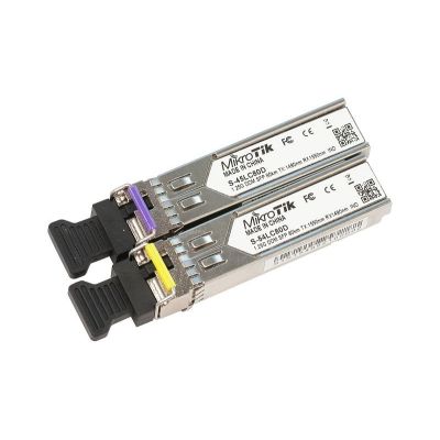 MikroTik S-4554LC80D 1.25G SFP BiDi 80km SM LC DDM Module Pair
